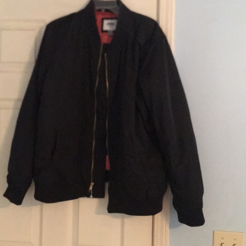 Black bomber jacket